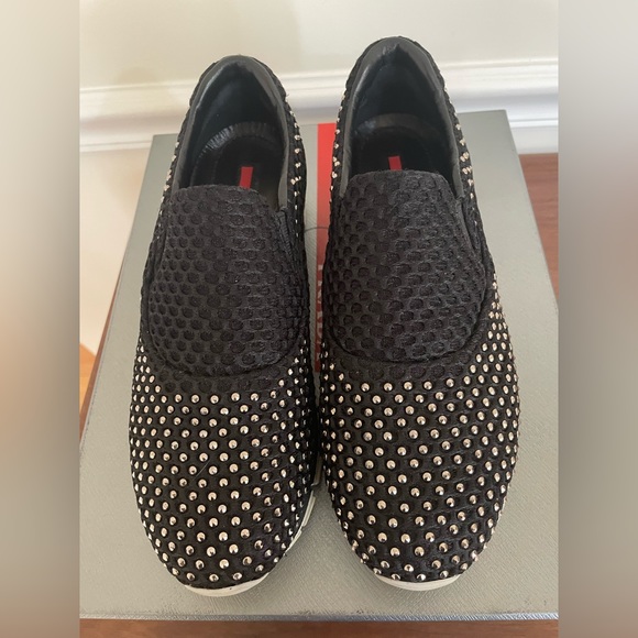 Prada Studded Bee Running 3 Women’s Sneakers Size 36 - Picture 4 of 10